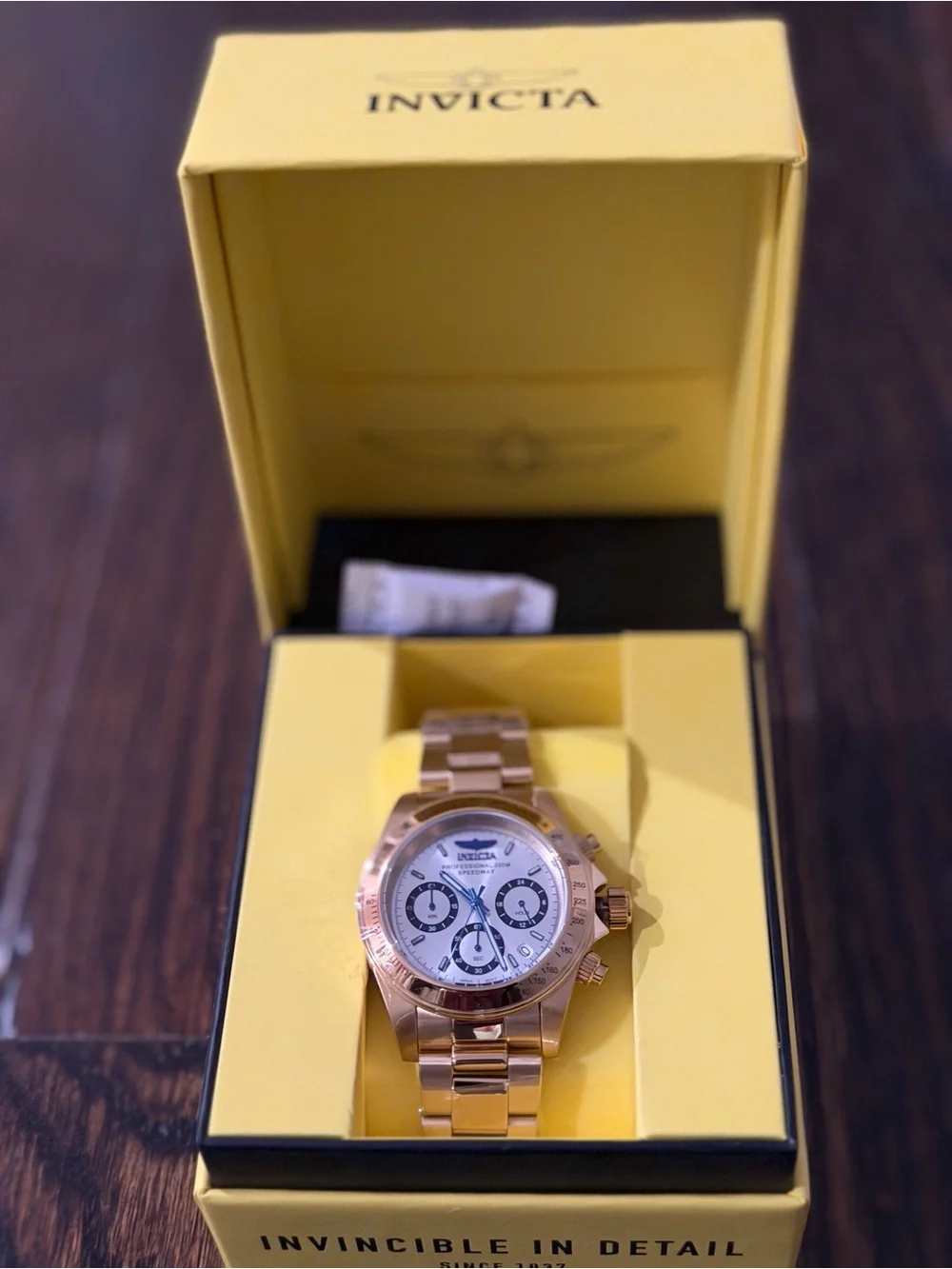 Invicta speedway Torvane Men's Gold and Silver Chronograph Bracelet Watch NWT